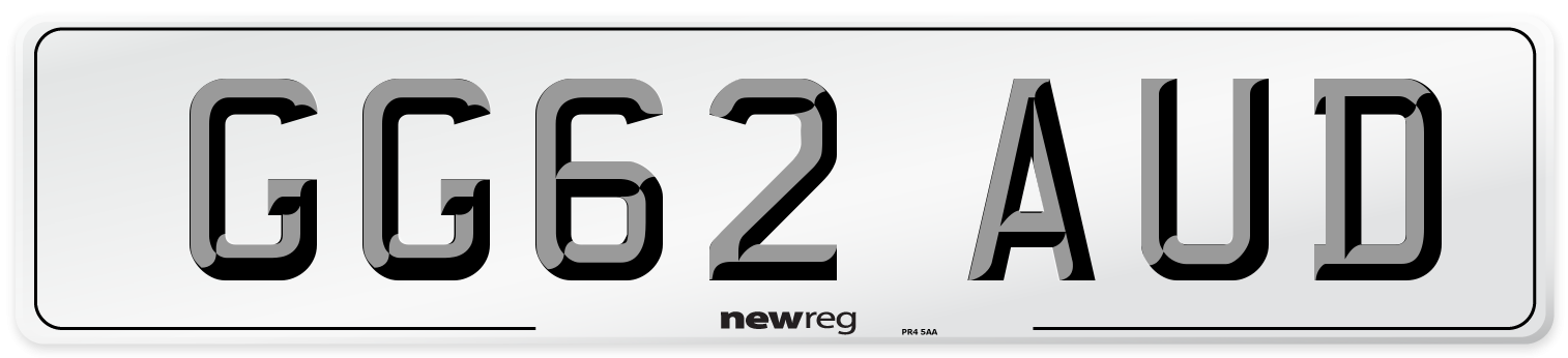 GG62 AUD Number Plate from New Reg